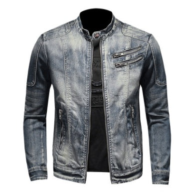 Ross – Vegane Lederjacke mit Stehkragen und Reißverschluss