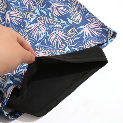 Damien – Locker sitzende Schwimmshorts mit sommerlichem Druck und doppelter Schicht