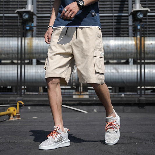 Denise – Sommerliche Gerade Fünf-Punkt Latzhose mit Kordelzug und mehreren Taschen