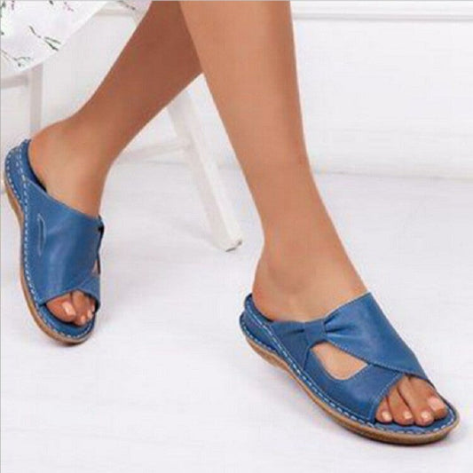 Damen Komfort-Sandalen Slip-On Sommerschuhe für Alltag und Freizeit