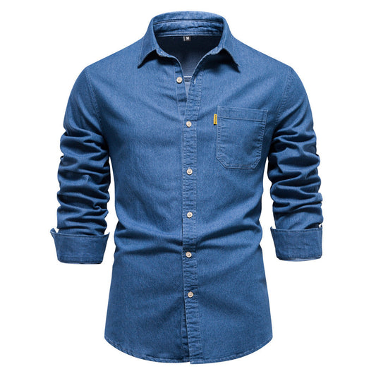 Keith – Modisches lässiges Denim Hemd ohne Bügeln