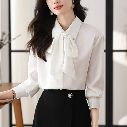 Emily – Chiffon Bluse mit langen Ärmeln