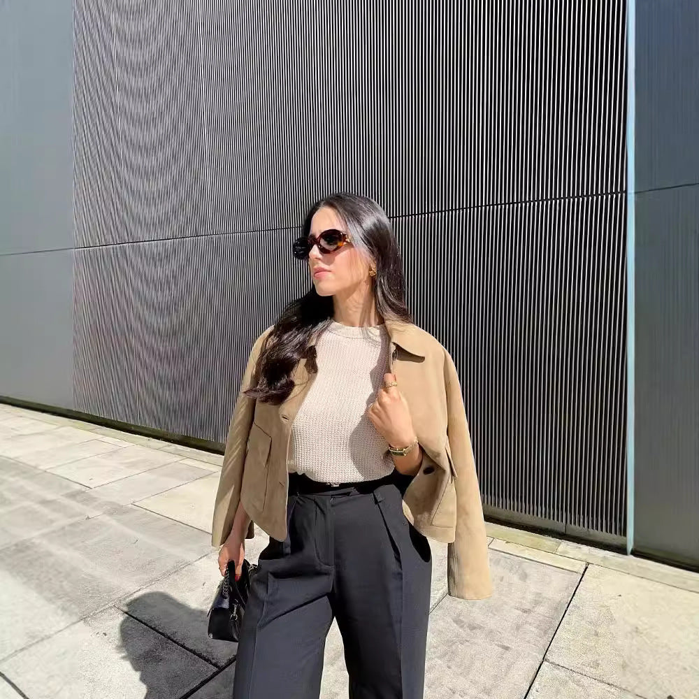 Sarah – Modische Jacke im Retro-Lapel-Stil