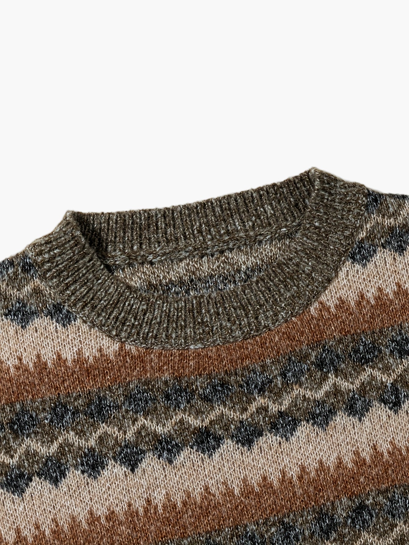 Herren Norwegerpullover mit Retro-Muster für Herbst und Winter – Lockerer Strickpulli, ideal für Freizeit