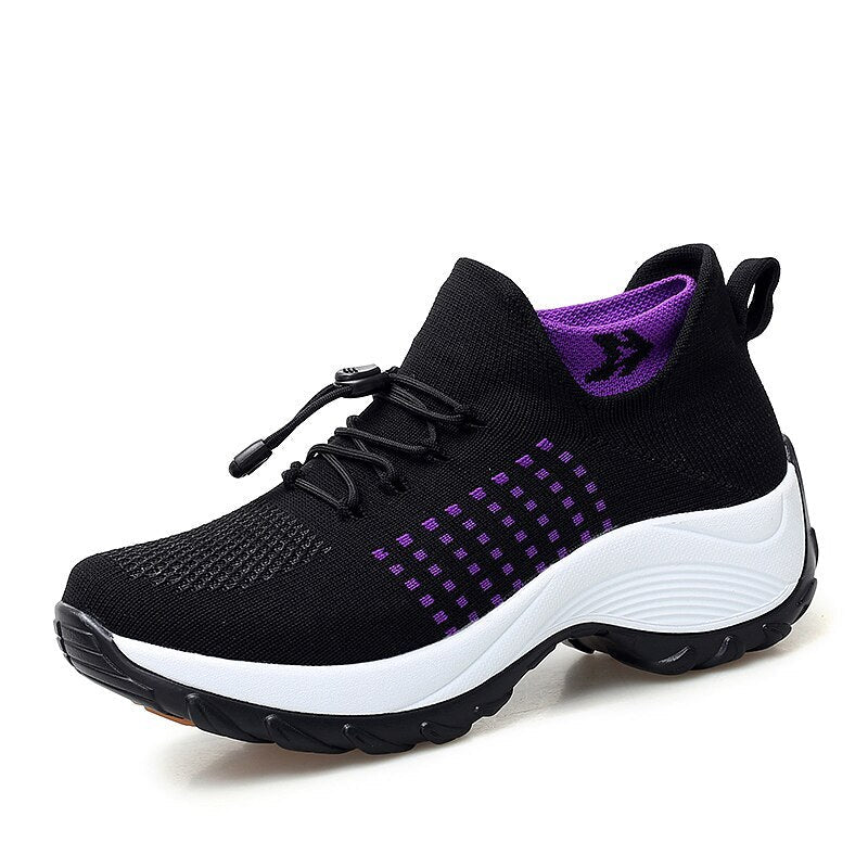Amanda – Hoch elastische atmungsaktive Sportschuhe für Damen mit fliegendem Gewebe