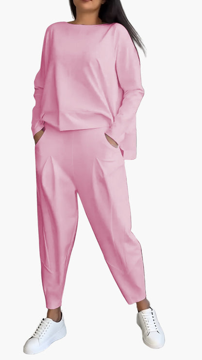 Damen Zweiteiliges Cozy Freizeit Set – Komfortabler & Modischer Loungewear Anzug für Alltag und Entspannung