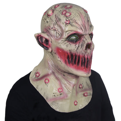 Halloween Unisex Latex Maske – Gruselige 'Deadly Silence' Party Vampir Maske für Erwachsene