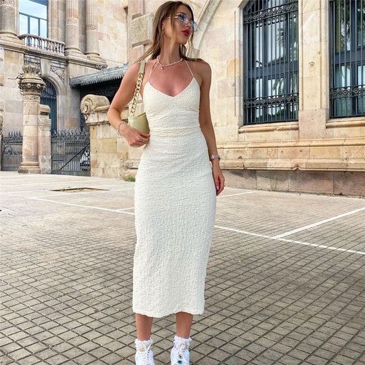 Natasha – Midikleid mit Spitzen-Schlitz