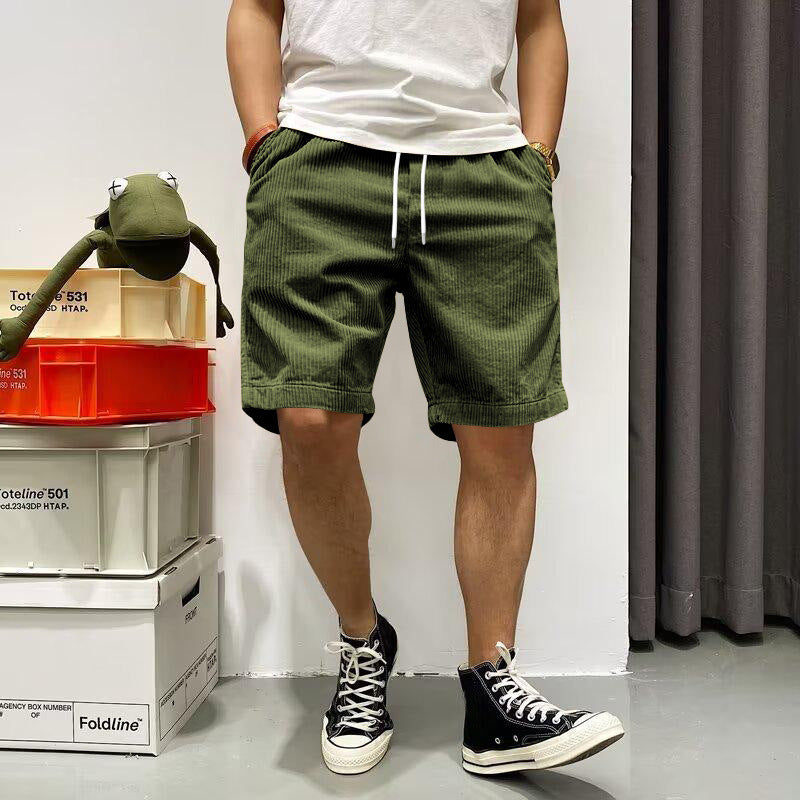 Ricky – Vintage Cargo-Shorts aus Premium-Vegan-Wildleder mit Taschen