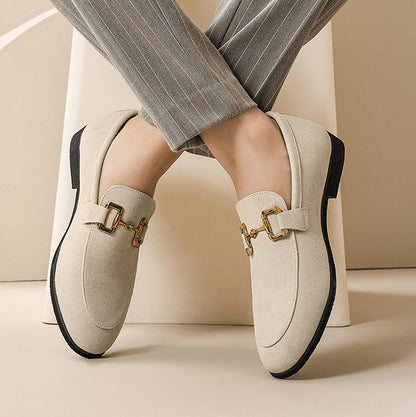 Herren Mokassin-Loafer mit Metallverzierung – Elegante Business- und Freizeit-Slipper