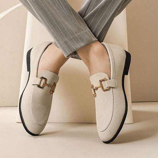 Herren Mokassin-Loafer mit Metallverzierung – Elegante Business- und Freizeit-Slipper