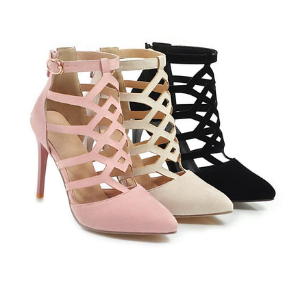 Helen – Hochhackige Cutout-Römerschuhe