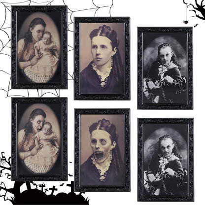 Halloween Lentikular-Bildrahmen Set – Gruselige Verwandlungs-Porträts für Dekoration & Spuk-Atmosphäre