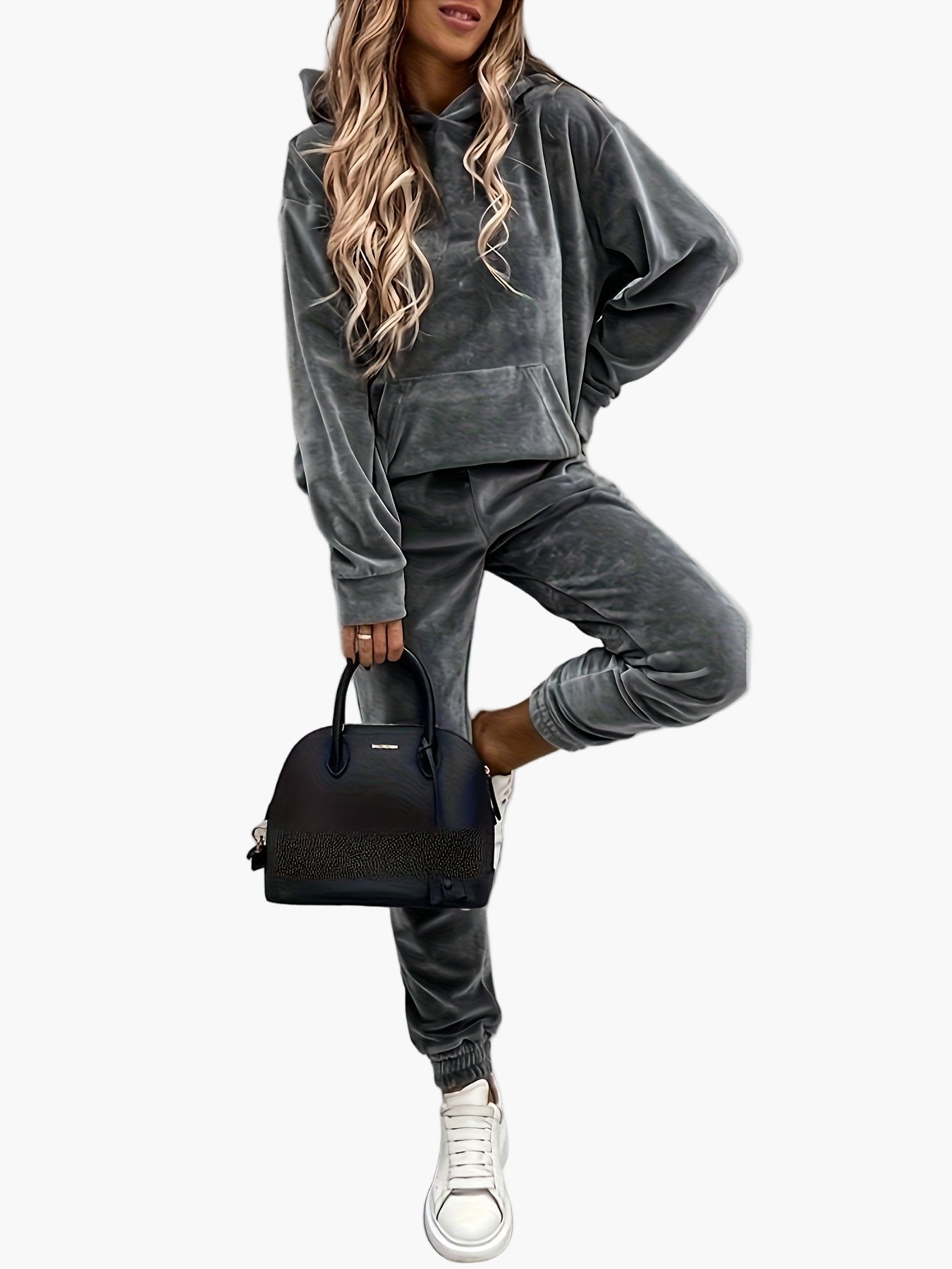 Damen Freizeit Trainingsanzug Set – Modischer Hoodie und Jogginghose für Alltag & Reisen