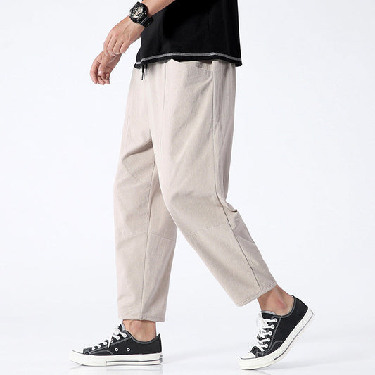Herren Freizeit Haremshose Loose Fit Jogger – Bequeme Streetwear Hose für Alltag und Sport