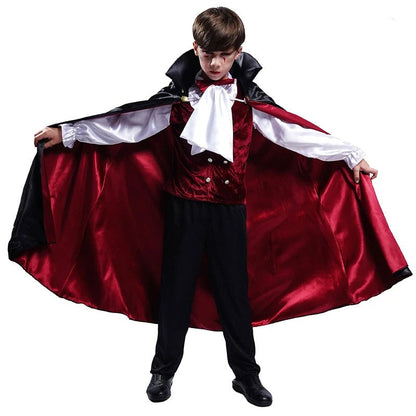 Halloween Kinder Vampir Kostüm – Jungen Dracula Verkleidung für Halloween Party & Karneval