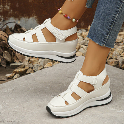 Heidi – Atmungsaktive Wedge-Schuhe mit offenem Zehenbereich
