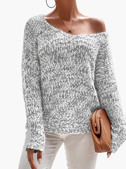 Damen Pullover im lockeren Casual-Stil – Modischer Strickpullover für Alltag und Freizeit