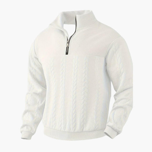 Herren Half-Zip Strickpullover – Modischer Freizeitpullover für Alltag & Büro
