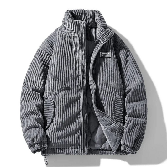 Herren Cord Steppjacke – Retro Winterjacke für Alltag & Freizeit