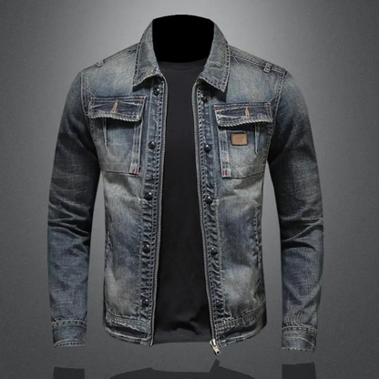 Herren Denimjacke im Vintage-Stil – Klassisch, Lässig & Vielseitig