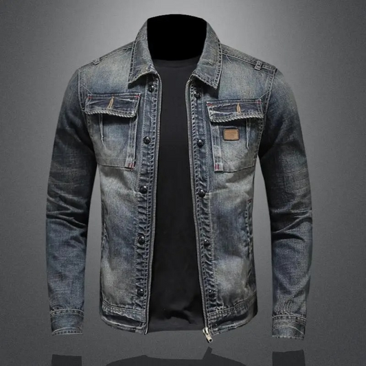 Herren Denimjacke im Vintage-Stil – Klassisch, Lässig & Vielseitig