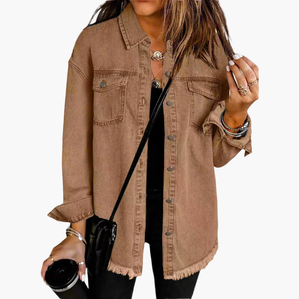 Damen Oversize Jeansjacke – Trendige Freizeitjacke im modernen Streetstyle