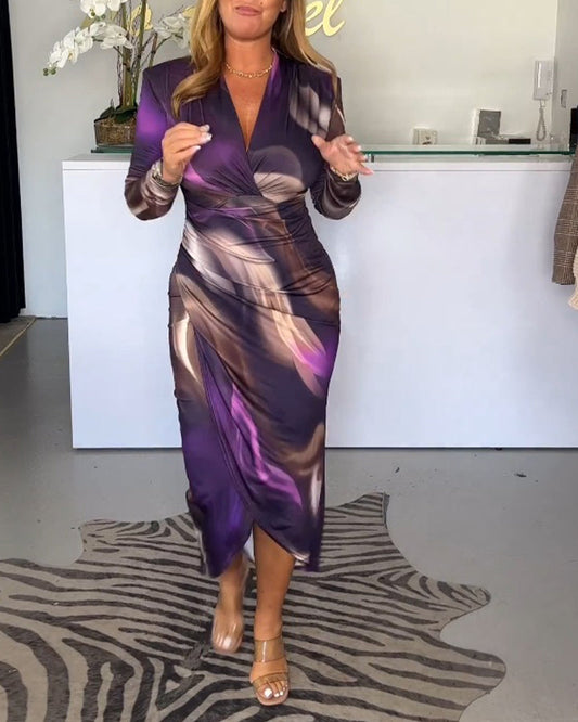 Brenda – Damenkleid mit Überkreuztem V-Ausschnitt