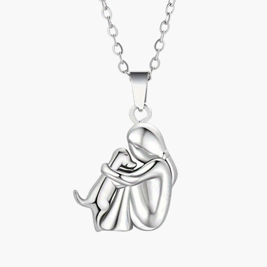 Damen Halskette mit Hund-Anhänger – Symbol für Freundschaft & Liebe, Geschenk für Hundefreunde