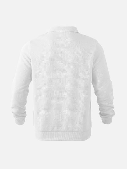 Herren Pullover Halbreißverschluss Modernes Strukturmuster – Smart Casual & Büro