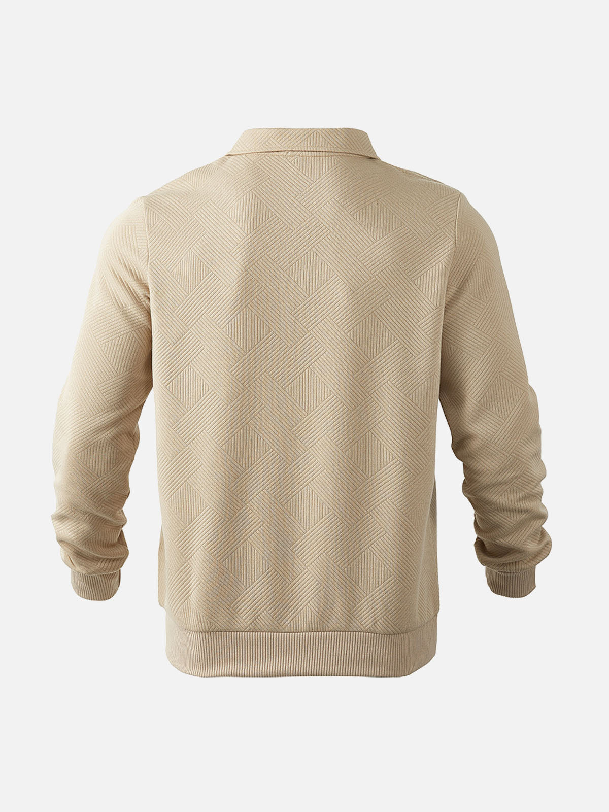 Herren Pullover Halbreißverschluss Modernes Strukturmuster – Smart Casual & Büro