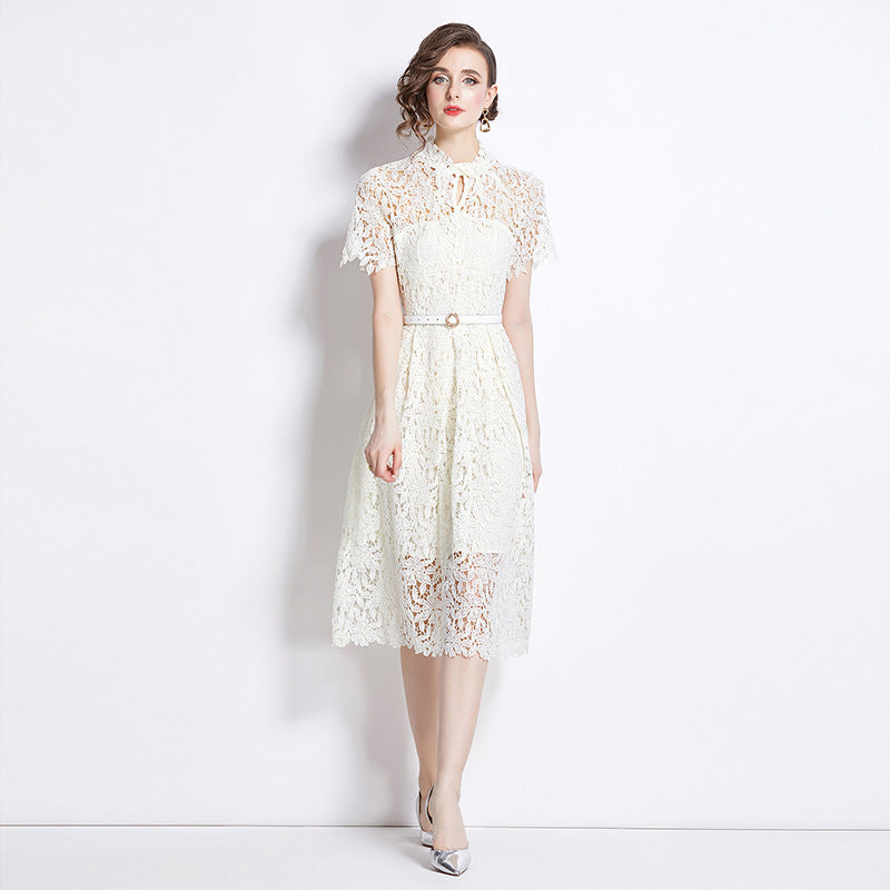 Damen Elegantes Spitzenkleid für besondere Anlässe – Mid Waist, Festlich, Stilvoll