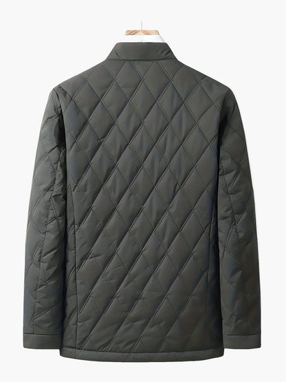Herren Steppjacke mit modernem Rautenmuster – Eleganter Alltagsstil für Business & Freizeit