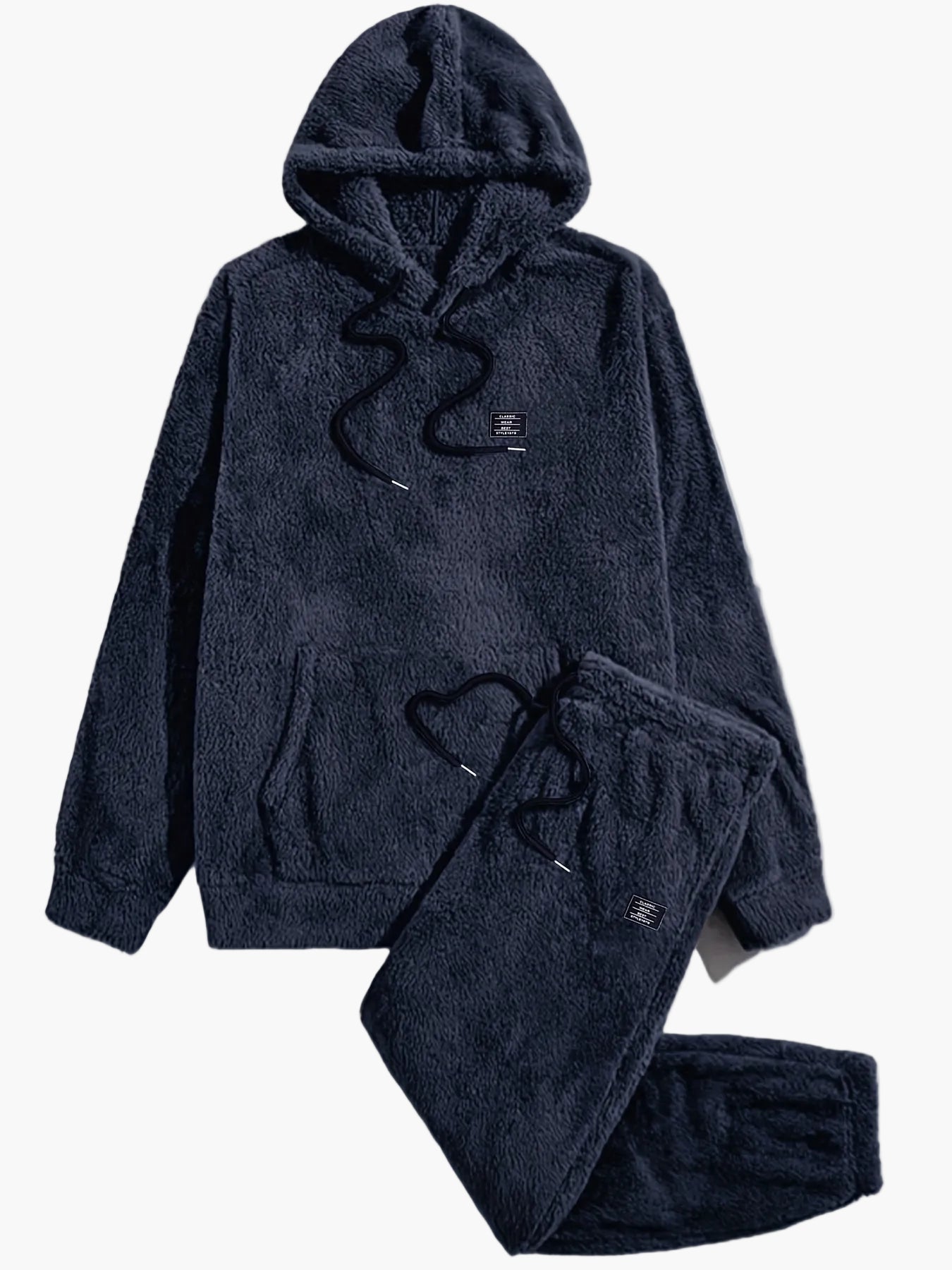 Herren Fleece Hoodie Set – Bequemer Freizeitanzug für Herbst und Winter