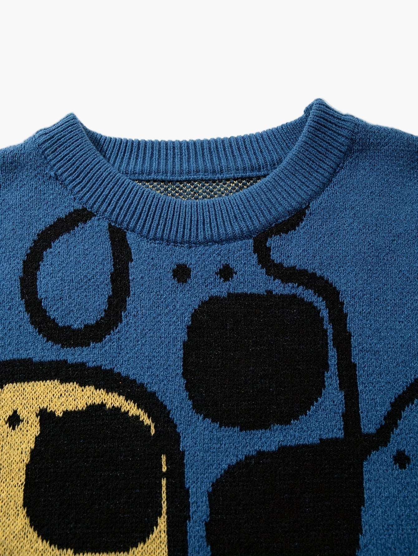 Herren Pullover mit abstraktem Hunde-Muster, lässig, modisch für Herbst und Winter