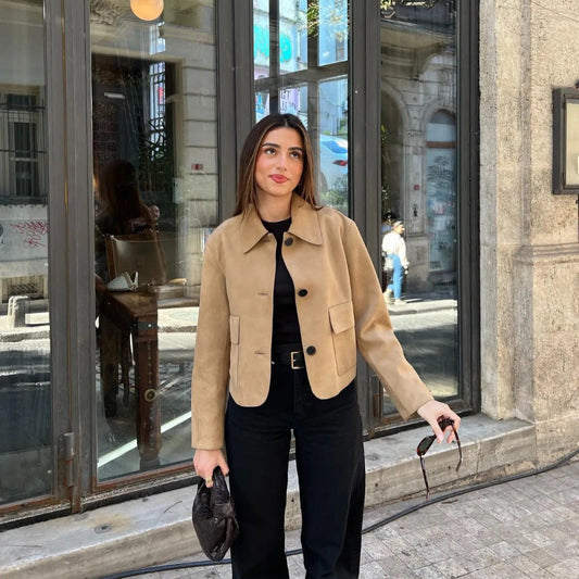 Sarah – Modische Jacke im Retro-Lapel-Stil