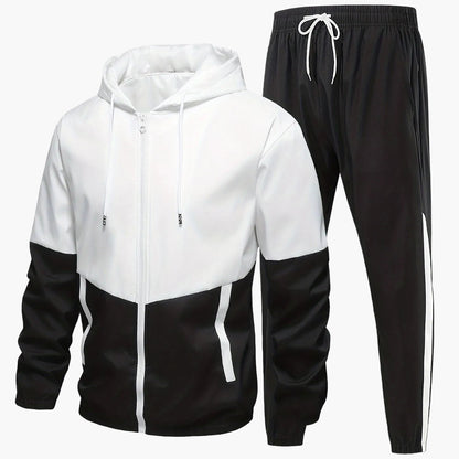 Herren Trainingsanzug Freizeit Sportanzug mit Kapuze – Modernes Set für Alltag & Fitness