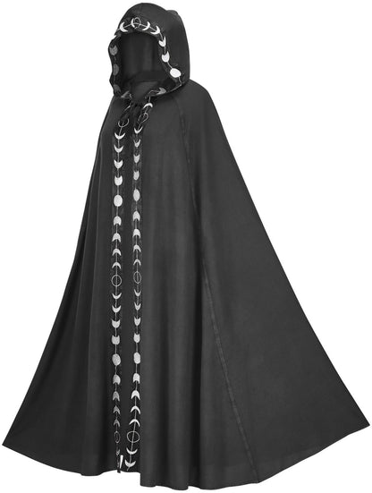 Halloween Umhang mit Kapuze für Erwachsene – Mystischer Cosplay Mantel Unisex für Party & Kostüm