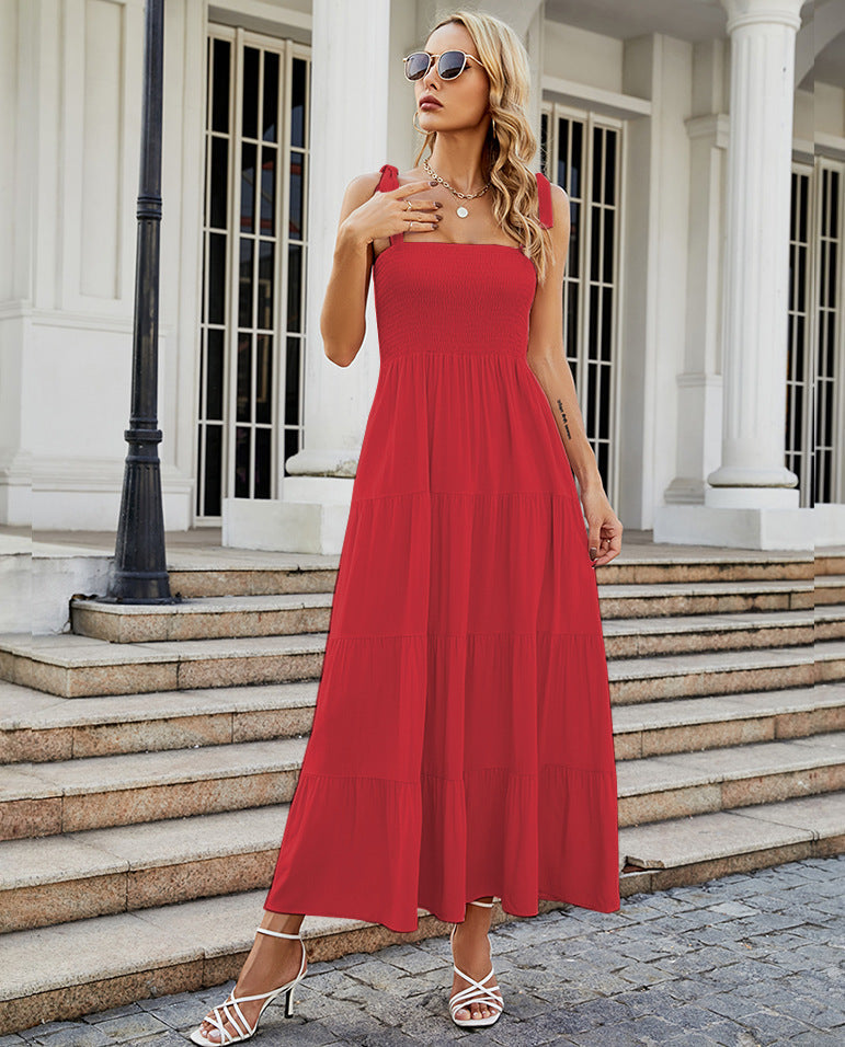 Tamara – Langes Kleid mit Sling-Tie-Druck