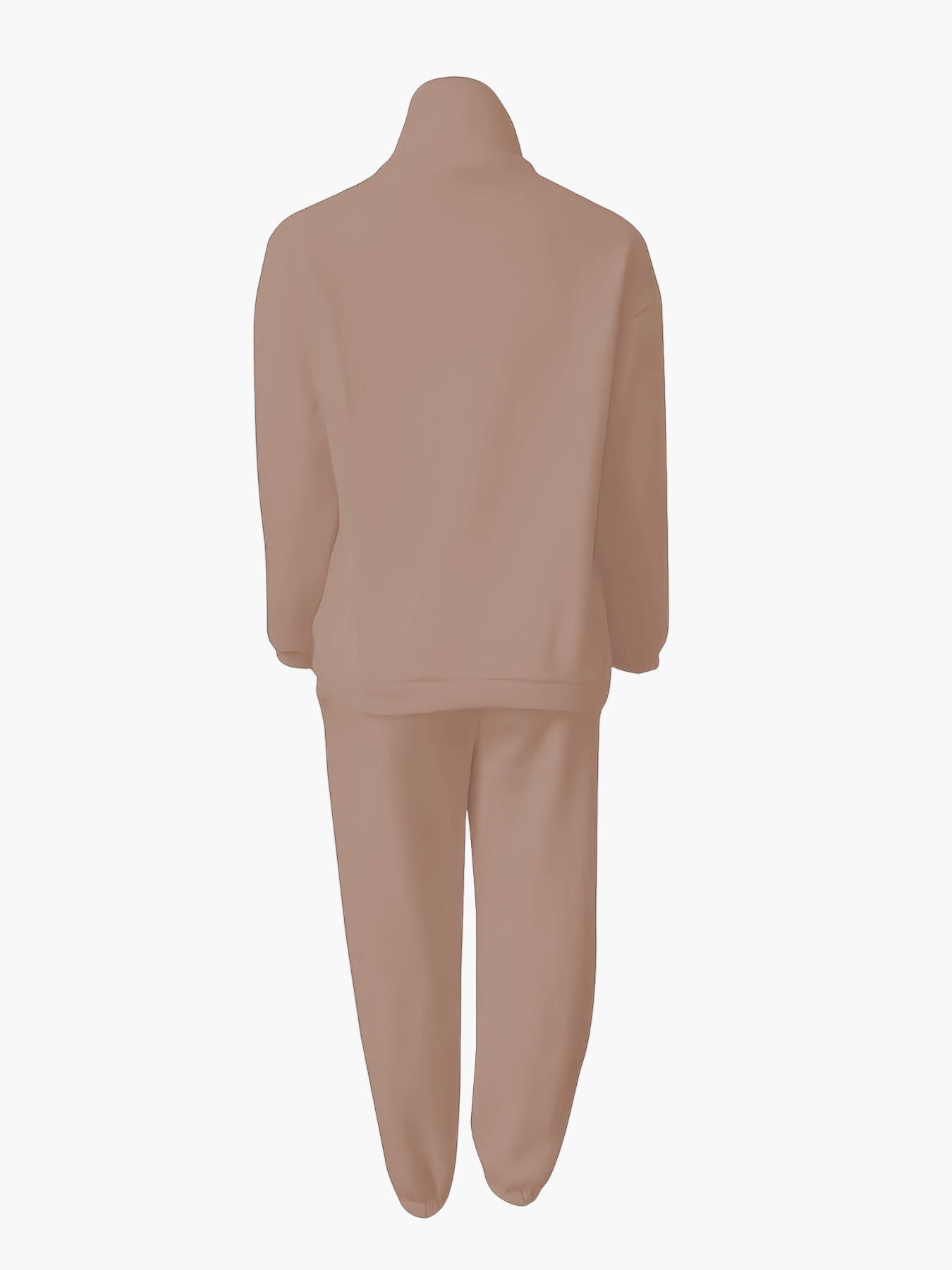 Damen Halbzip Sweatshirt Trainingsanzug – Moderner Freizeit-Look für Herbst und Winter