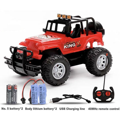 Ferngesteuertes Offroad-Spielzeugauto für Jungen – RC Jeep mit Controller, Abenteuerfahrzeug für Kinder