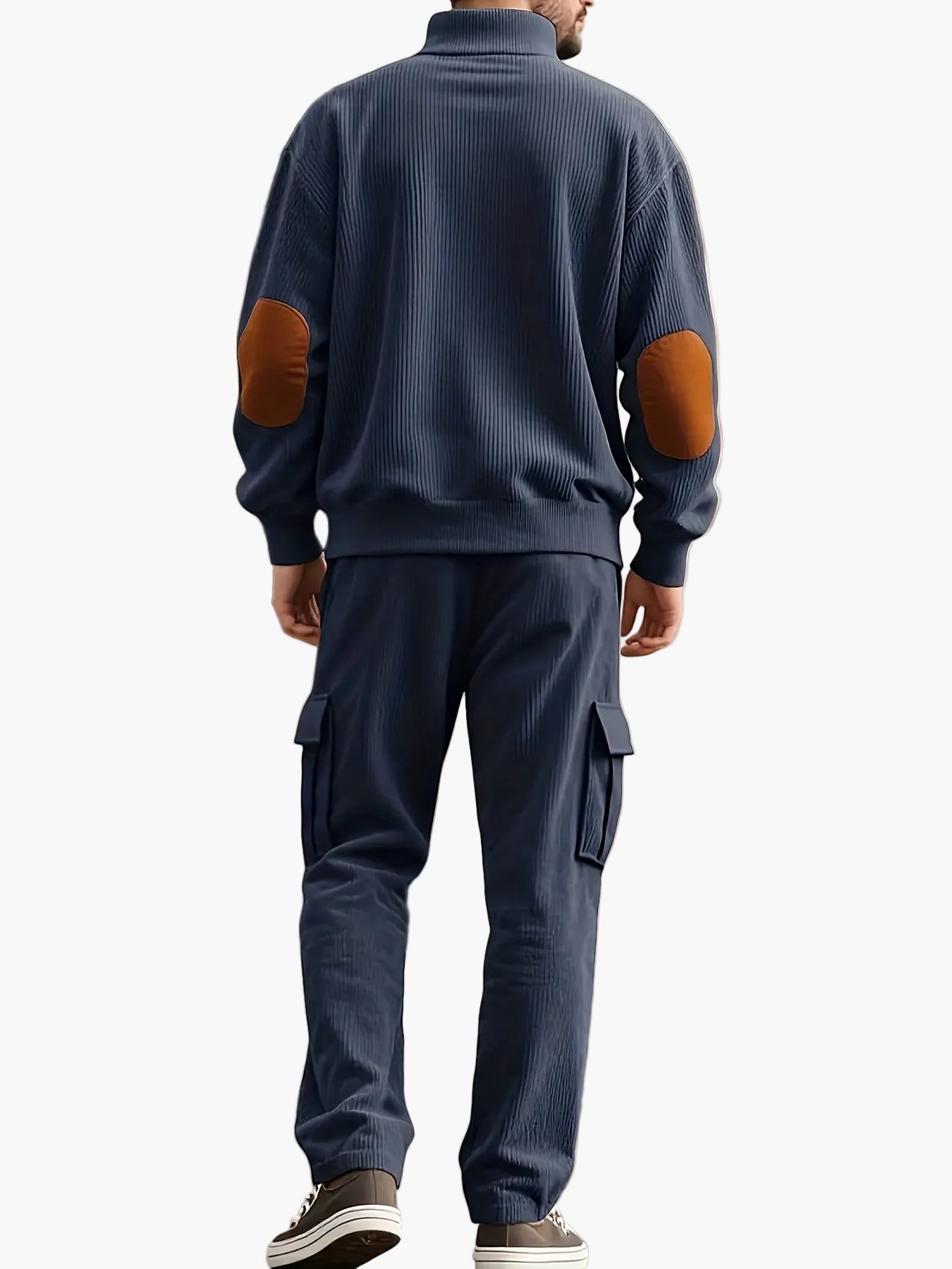 Herren Freizeit Zweiteiler Set mit Knopfleiste – Lockerer Stil für Alltag und Freizeit