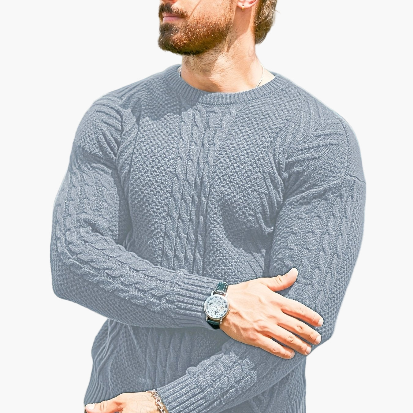 Herren Strickpullover Grobstrick Modern Casual Winterpullover