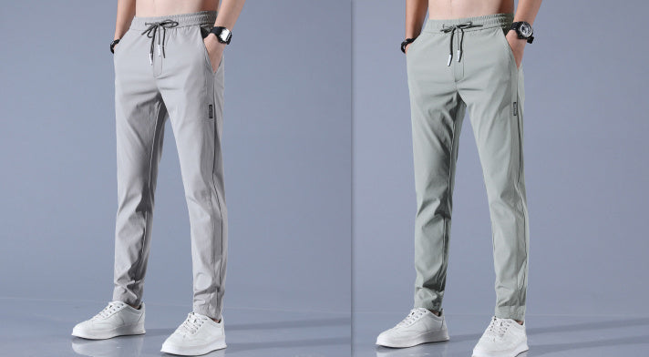 John – Atmungsaktive gerade Sporthose aus Sommer-Eis-Seide für Herren