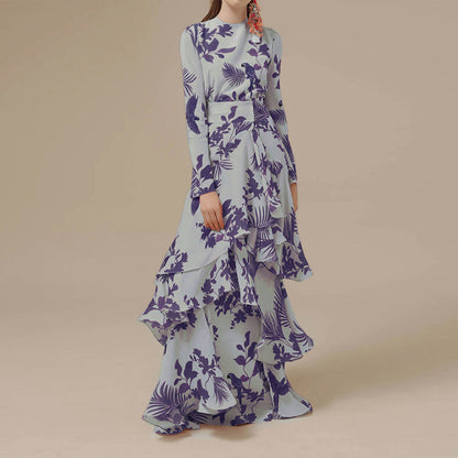 Brenda – Modisches Bedrucktes Rüschensommerkleid