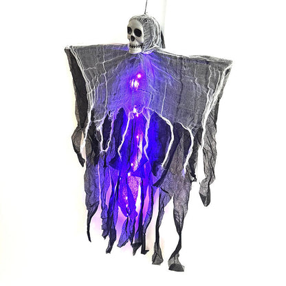 Halloween Hängender Geist mit LED-Lichtern – Gruselige Dekoration für Halloween-Partys & Außenbereich