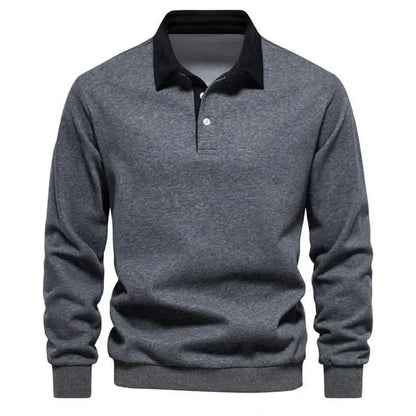 Joel – Langarm-Herrenpoloshirt mit klassischem Kragen