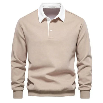 Joel – Langarm-Herrenpoloshirt mit klassischem Kragen