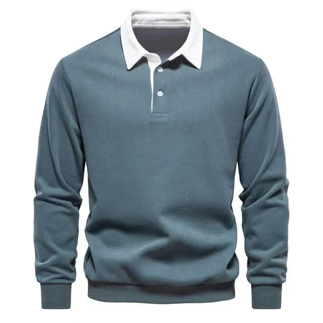 Joel – Langarm-Herrenpoloshirt mit klassischem Kragen