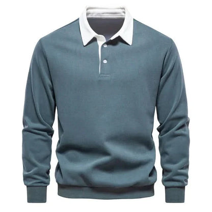 Joel – Langarm-Herrenpoloshirt mit klassischem Kragen